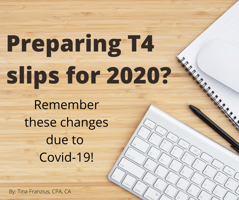 Preparing T4 Slips for 2020 - Covid-19 changes